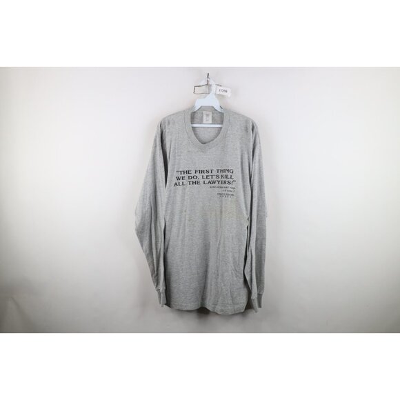 Vtg 90s Mens XL Kill All The Lawyers King Henry Stratford Festival T-Shirt USA - Picture 1 of 14